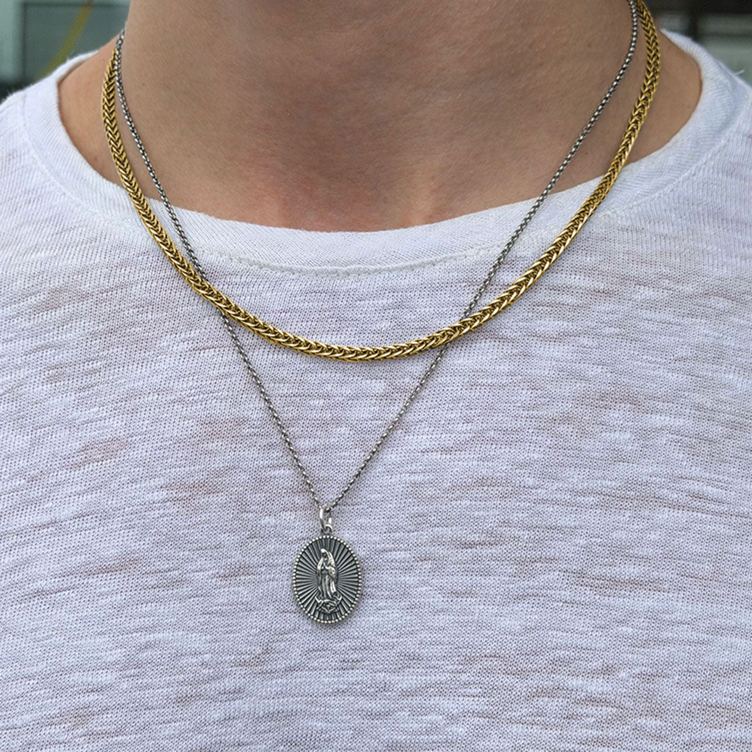 Gold 2.6mm Square Spiga Chain - Image 4