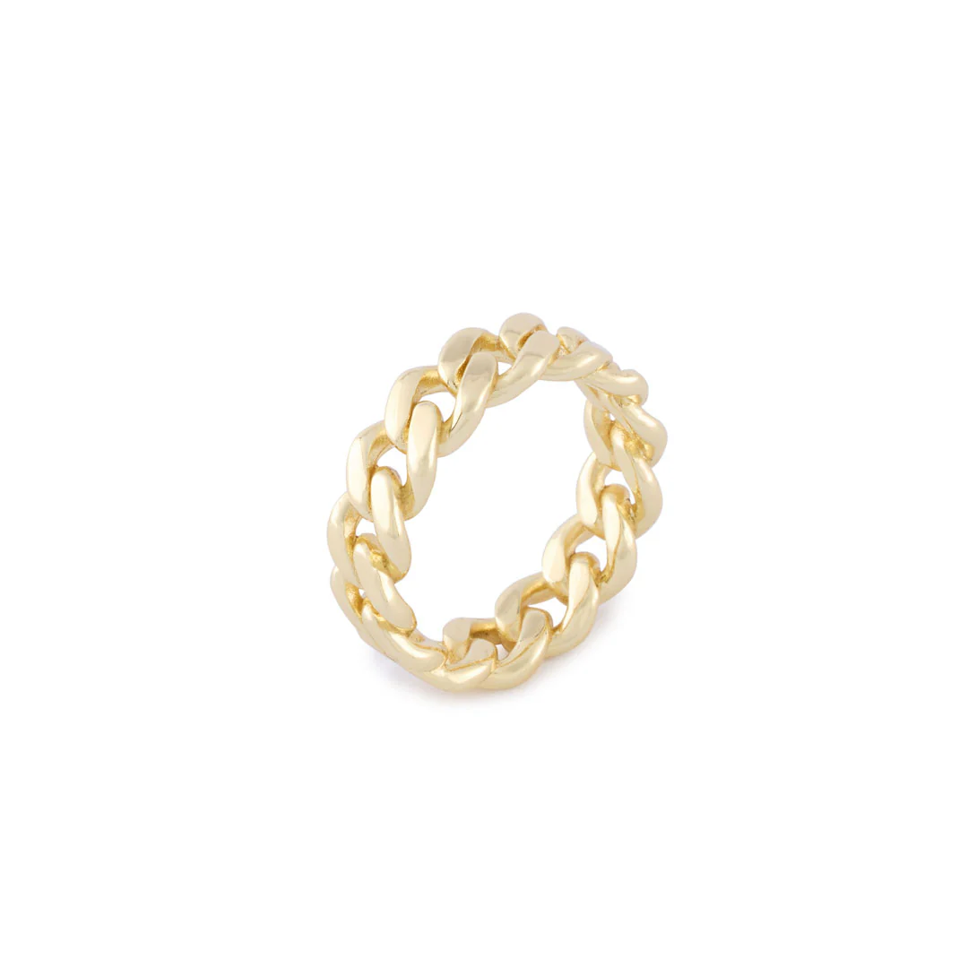 Gold Cuban Link Ring - Image 5