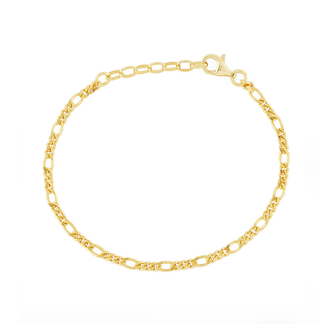 Gold Figaro Bracelet - Image 5