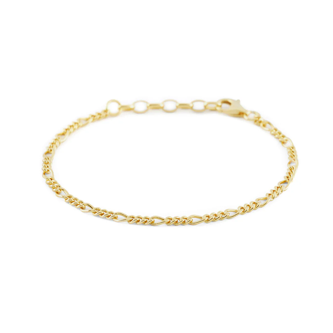 Gold Figaro Bracelet - Image 6