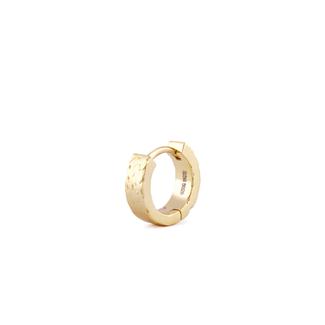 Gold Forge Hoop Earring - Image 3