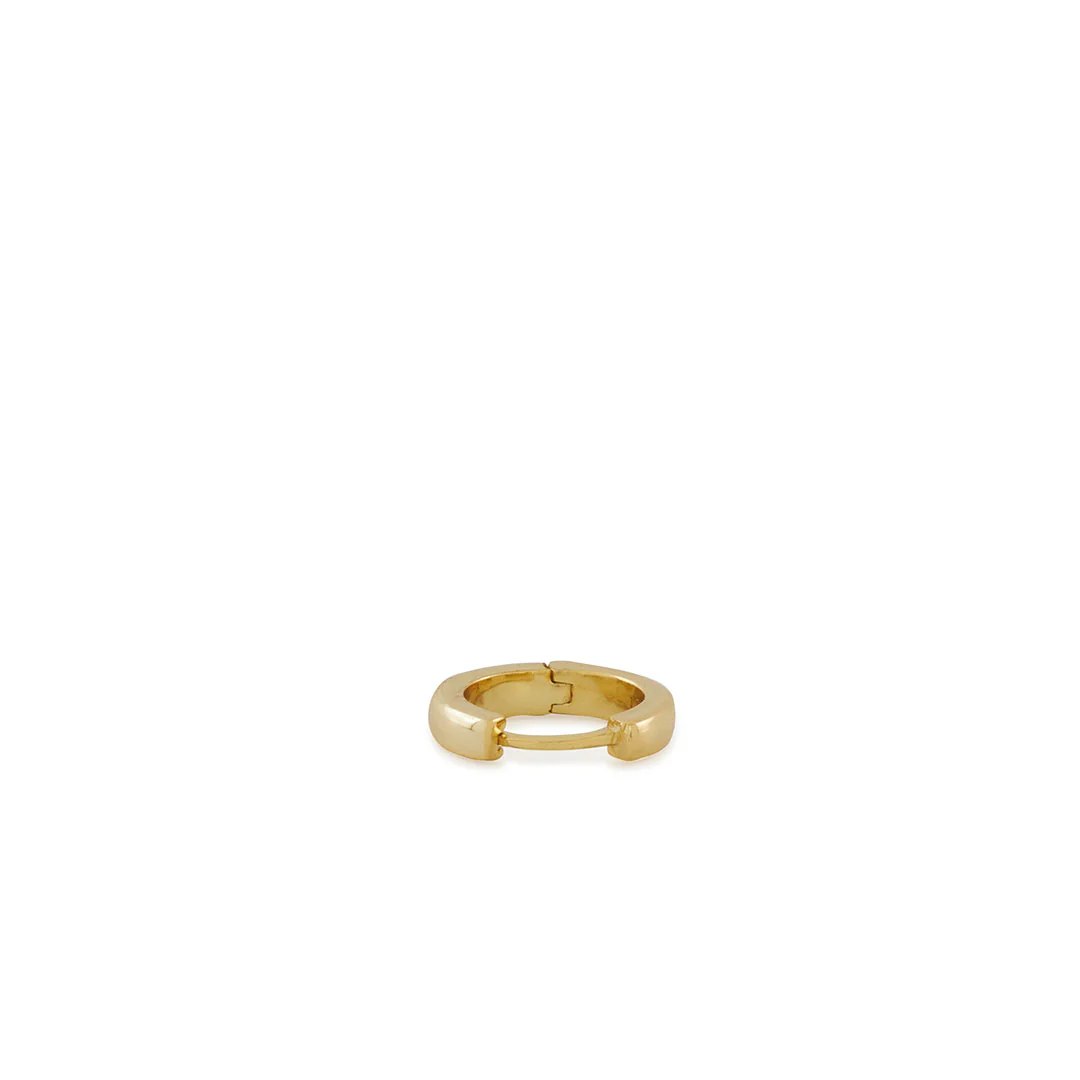 Gold Huggie Hoop Earring - Image 5