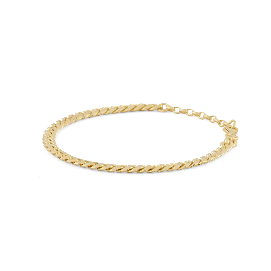 Gold 5mm Curb Bracelet - Image 3