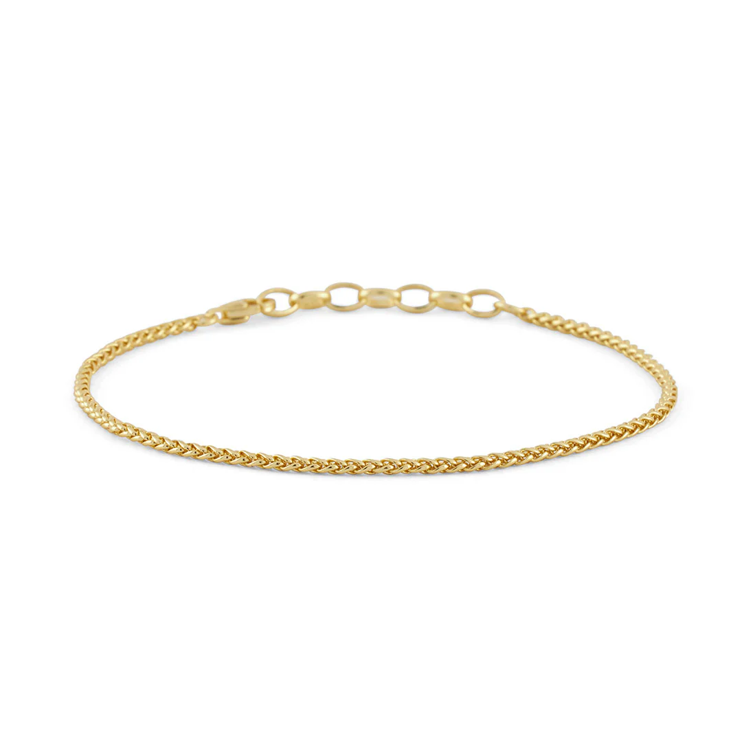 Gold Wheat Chain Bracelet - Image 3