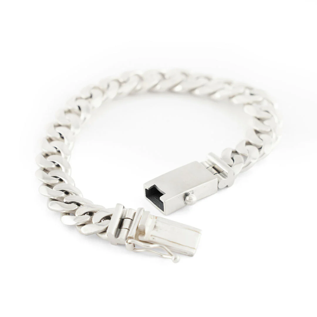 Silver 10mm Curb Bracelet - Image 7