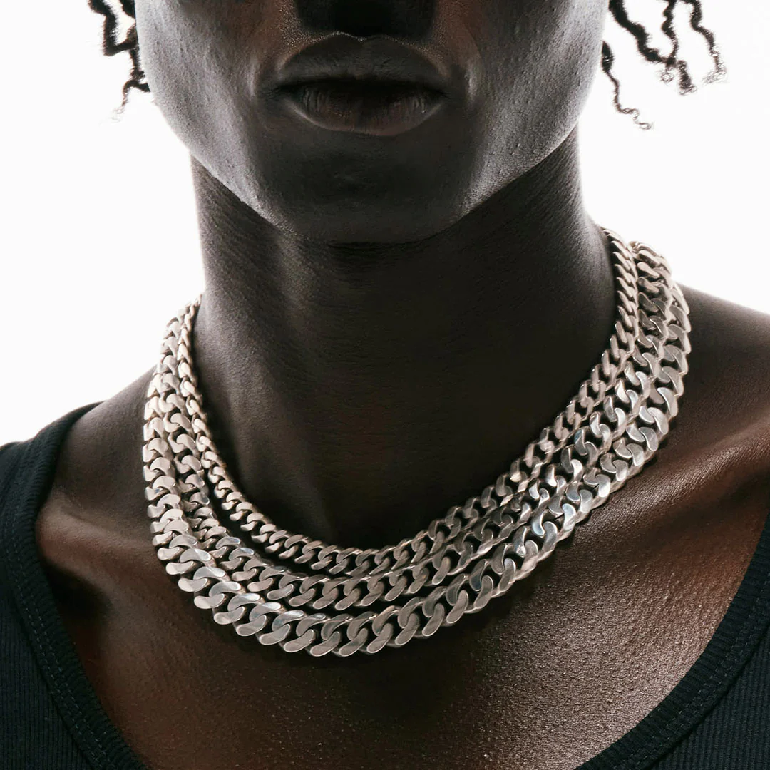 Silver 10mm Curb Chain - Image 4