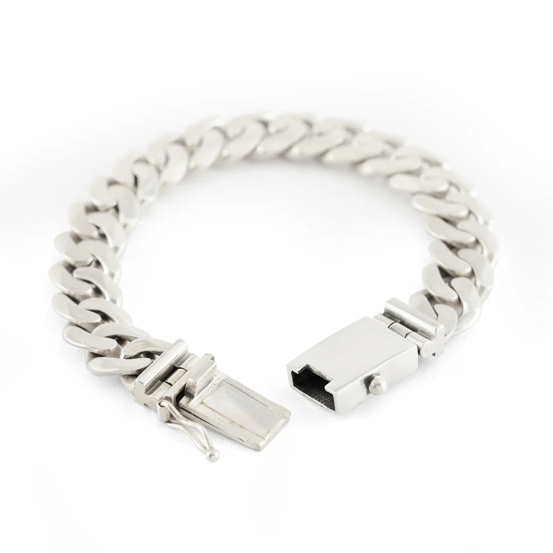 Silver 12mm Curb Bracelet - Image 6