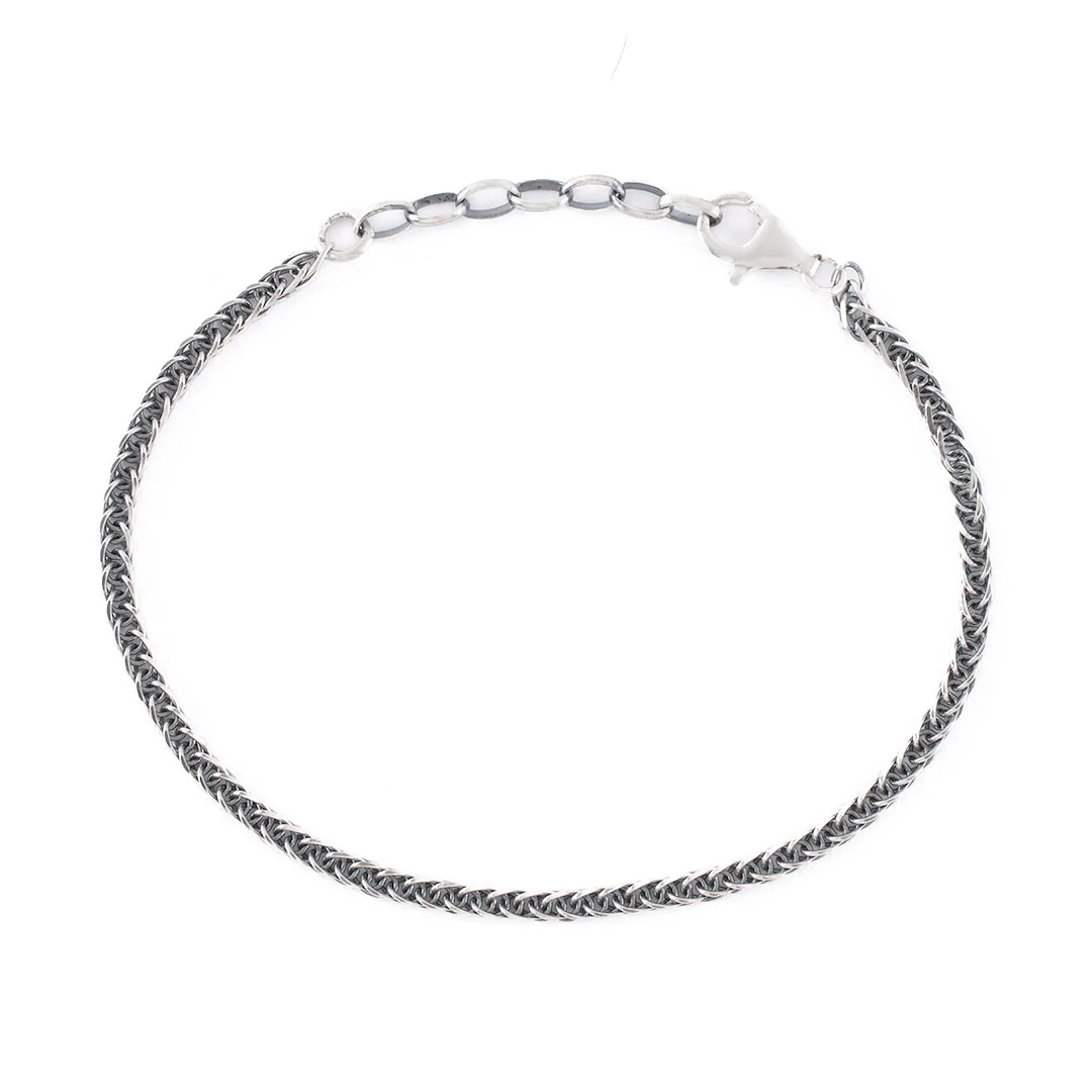 Silver 2.6mm Square Spiga Bracelet - Image 5