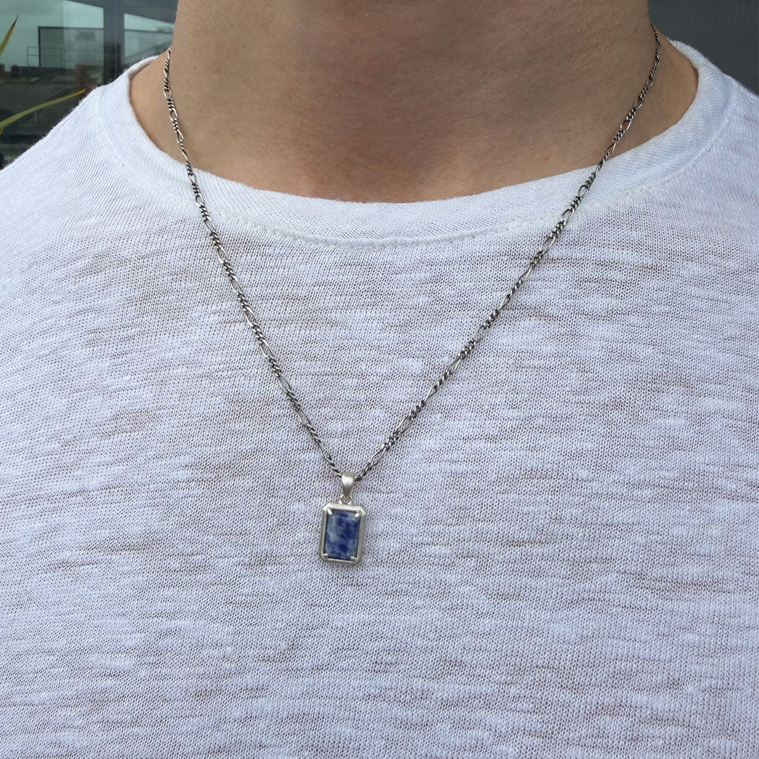 Silver Blue Jasper Necklace - Image 6