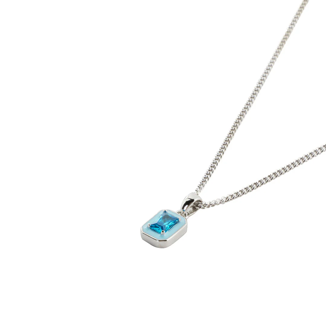 Silver Blue Blush Necklace - Image 5