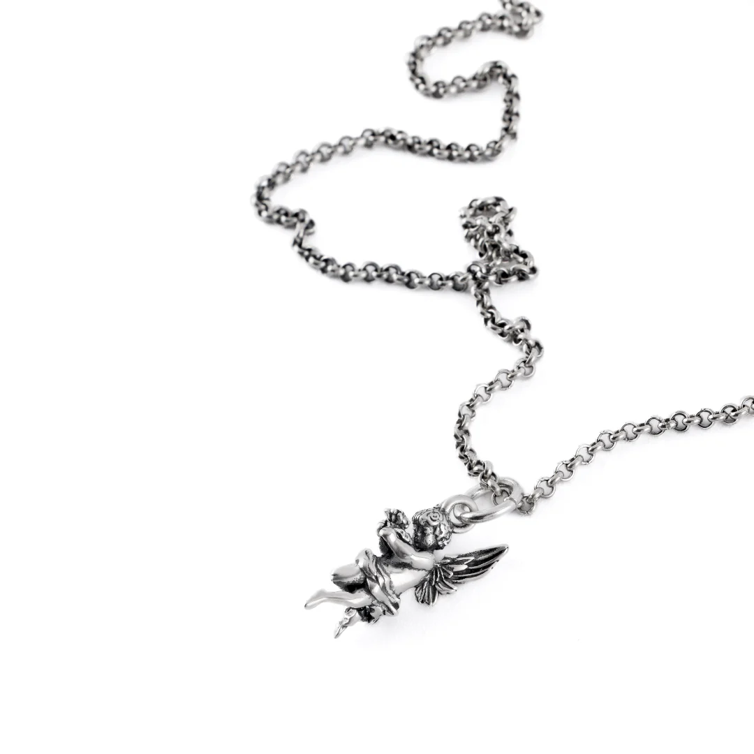 Silver Cherub Necklace - Image 6