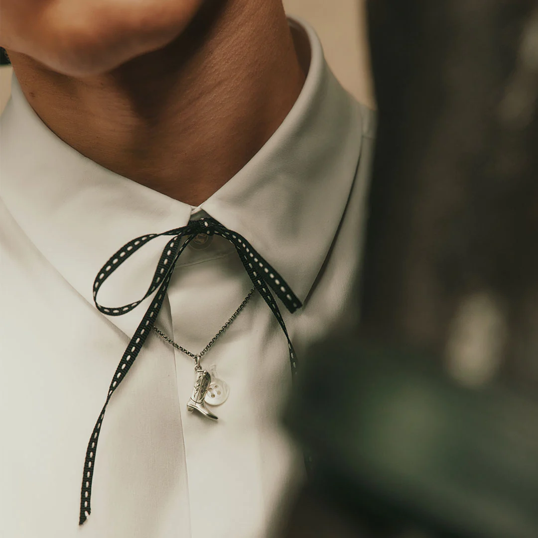 Silver Cowboy Boot Necklace - Image 6