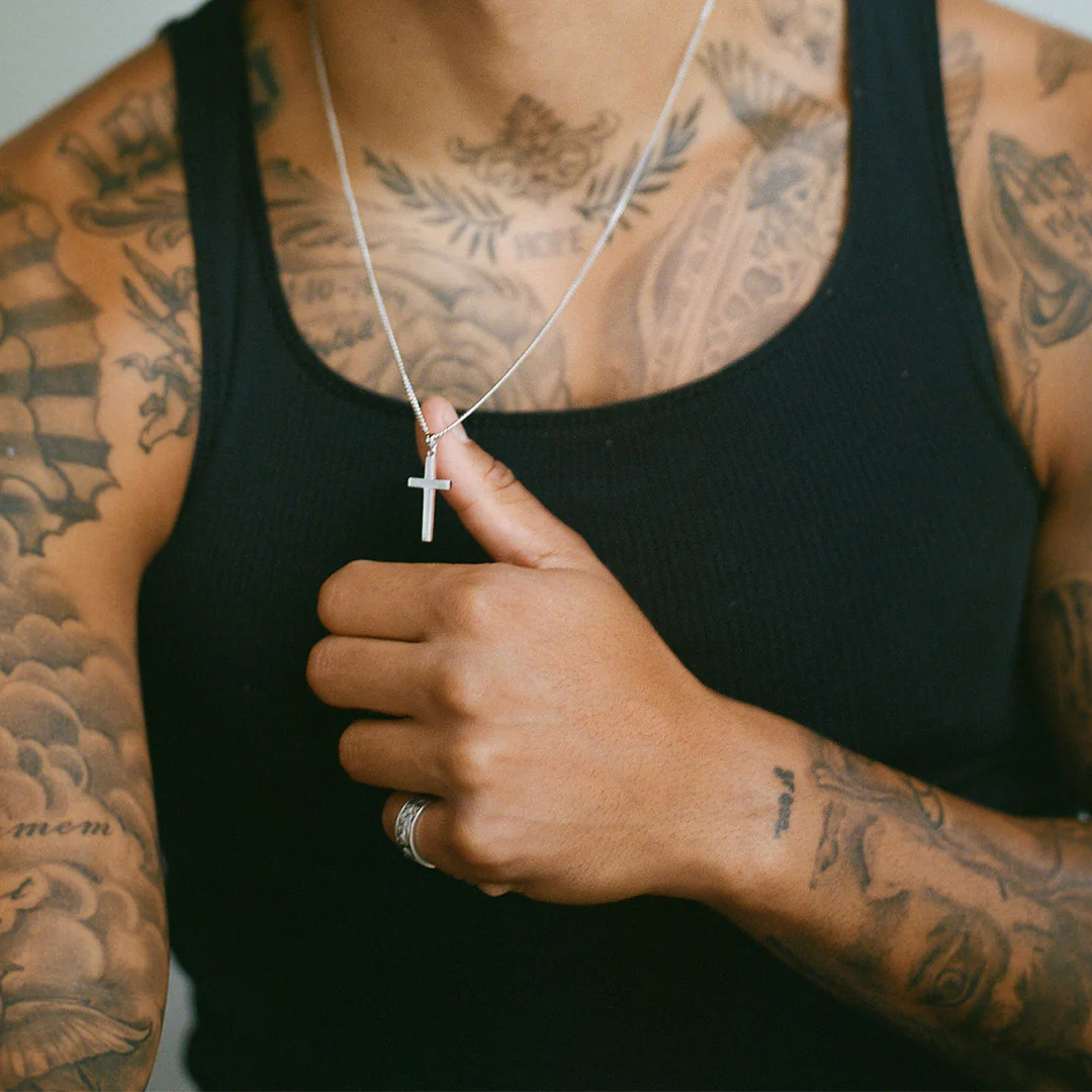 Silver Cross Necklace - Image 4