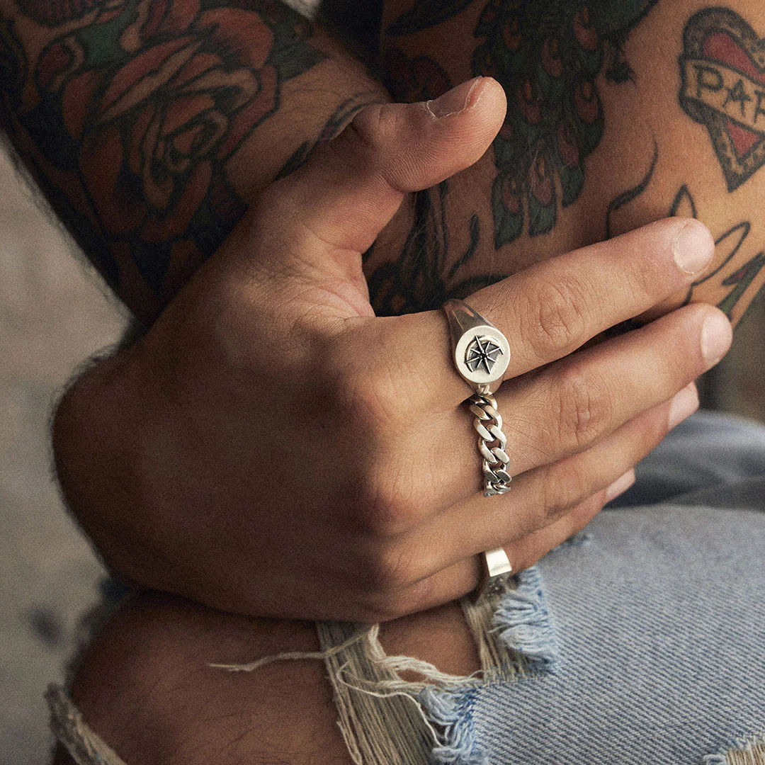 Silver Cuban Link Ring - Image 4