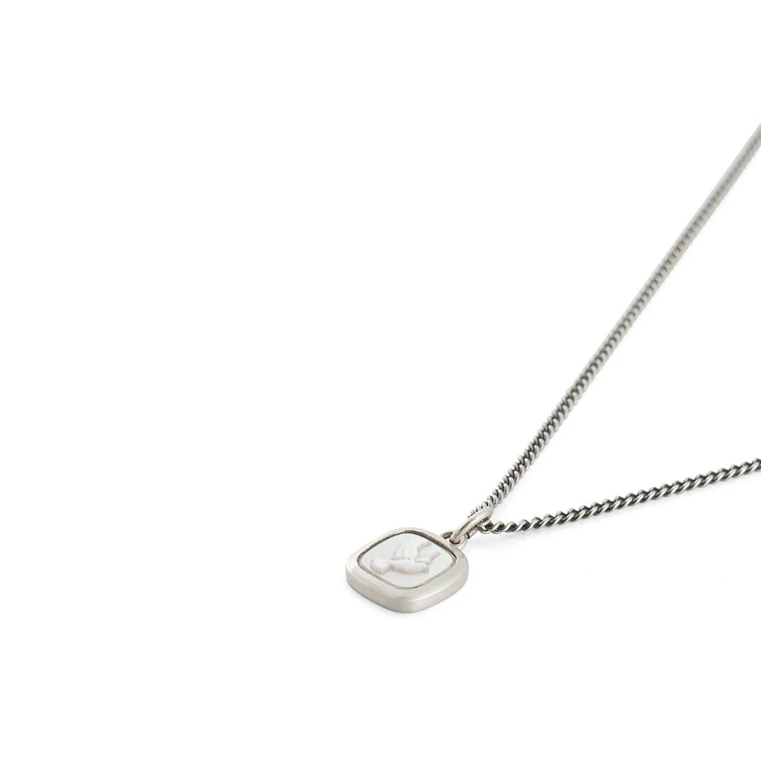Silver Dove Cameo Necklace - Image 5