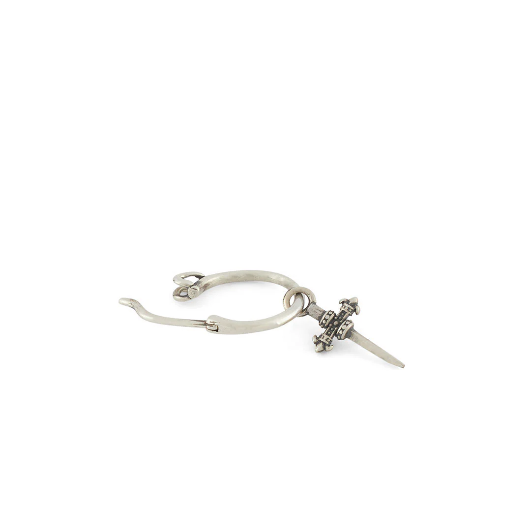 Silver Estoc Pendant Earring - Image 2