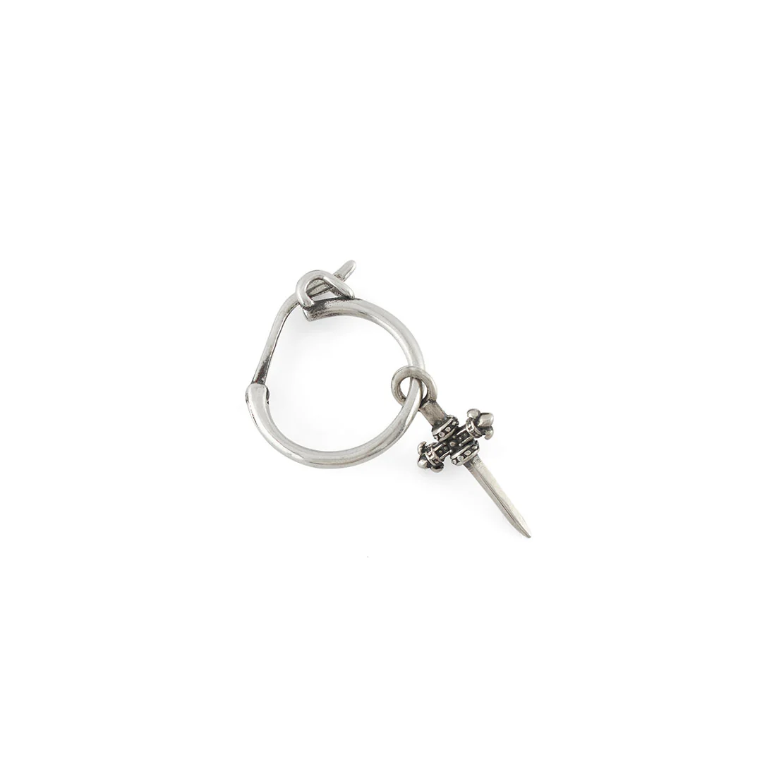 Silver Estoc Pendant Earring - Image 3