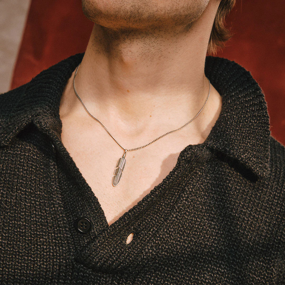 Silver Ethereal Feather Necklace - Image 4