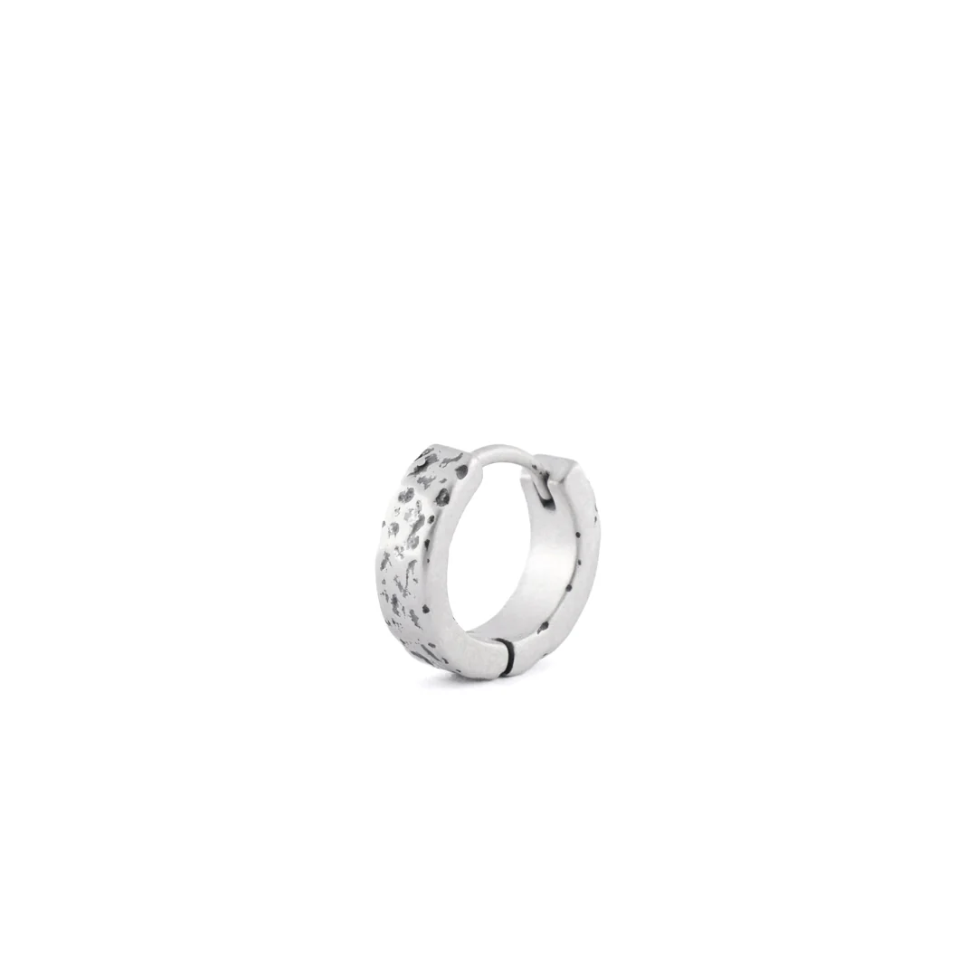 Silver Forge Hoop Earring - Image 3
