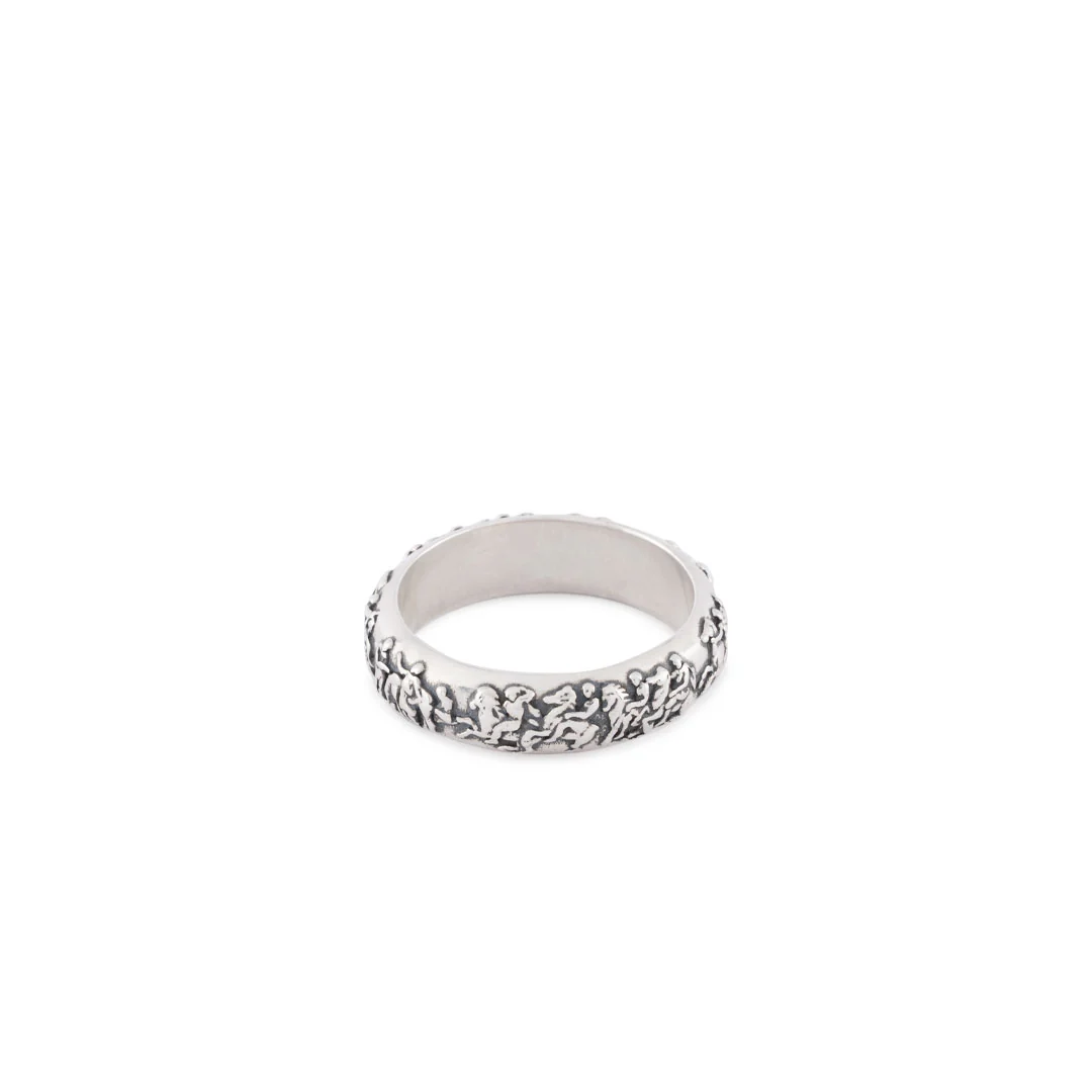 Silver Frieze Ring - Image 3