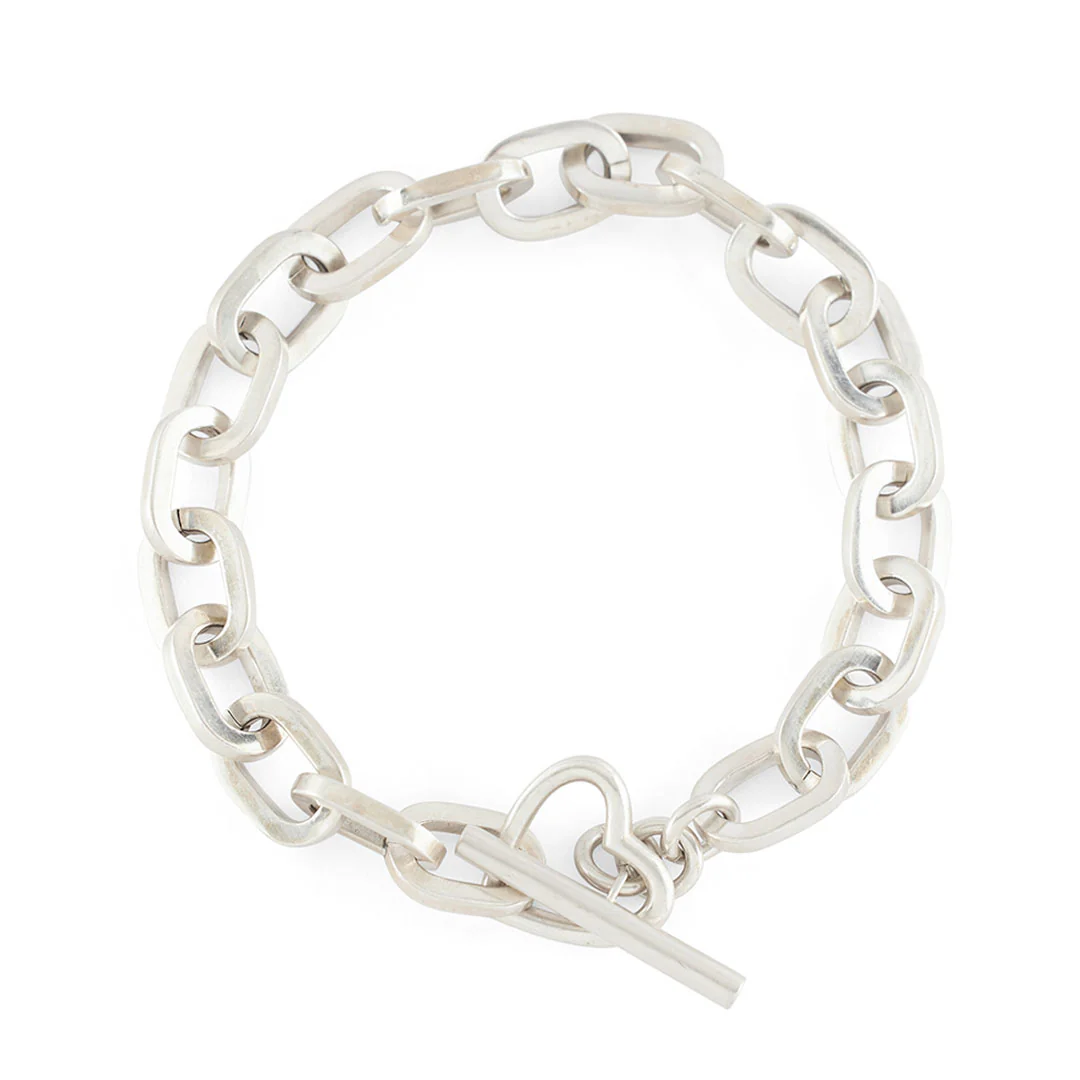 Silver Heart T-Bar Bracelet - Image 3
