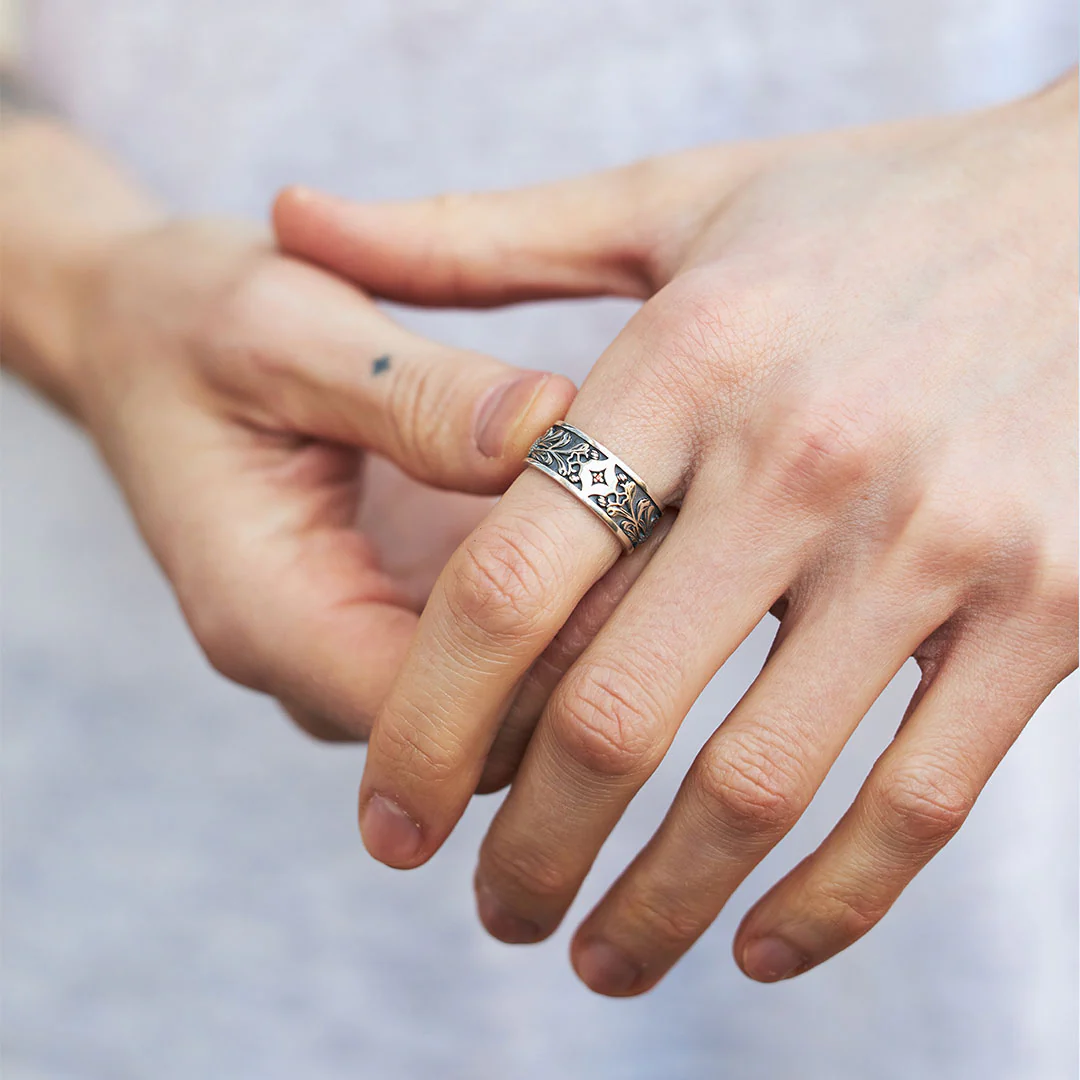 Silver Kabuto Ring - Image 4
