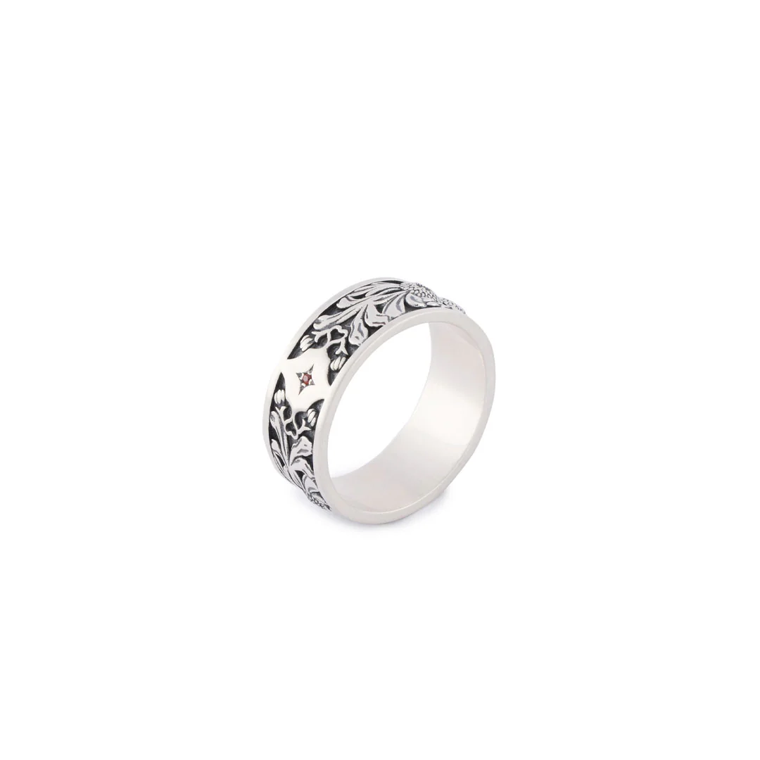 Silver Kabuto Ring - Image 5