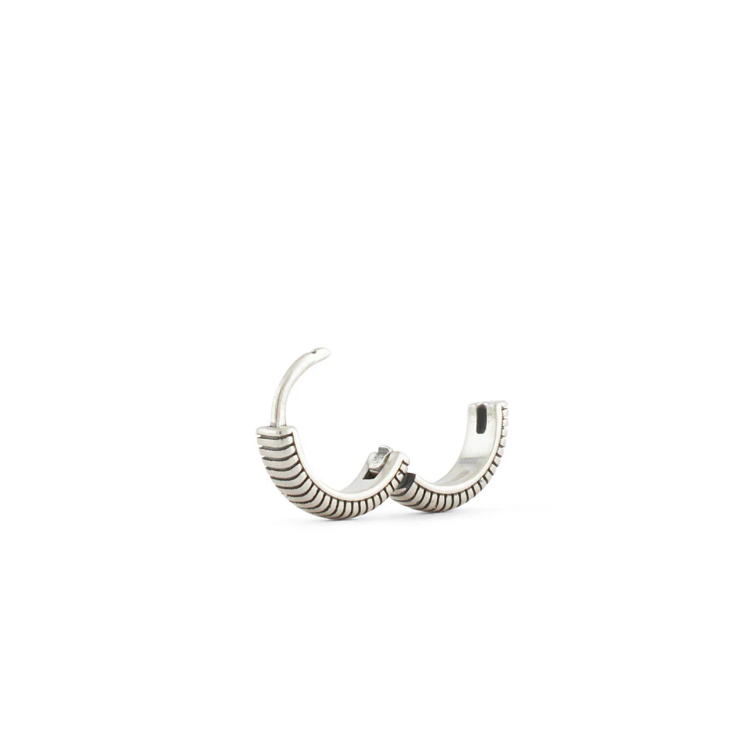 Silver Lasso Hoop Earring - Image 6