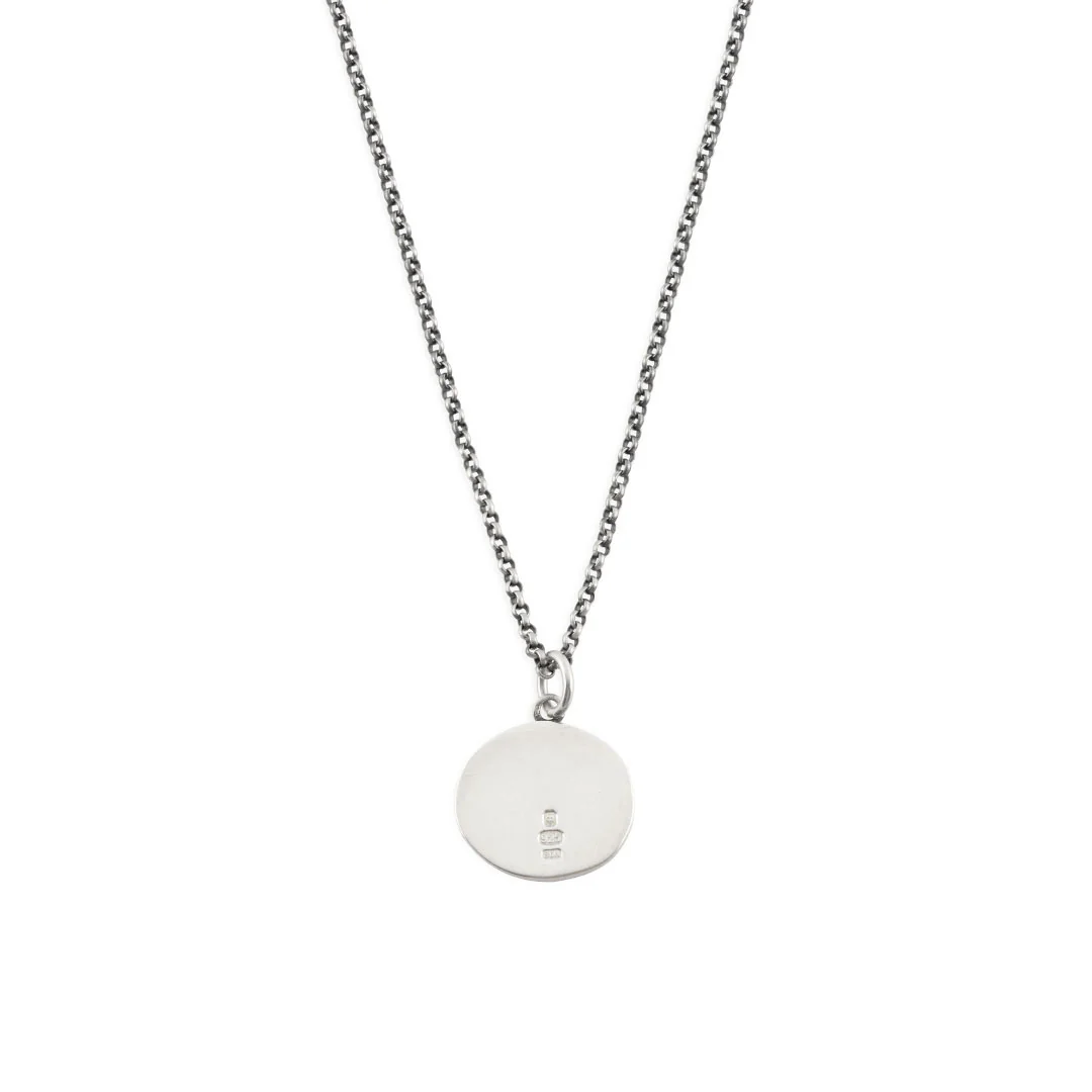 Silver Minimal Hallmark Necklace - Image 3
