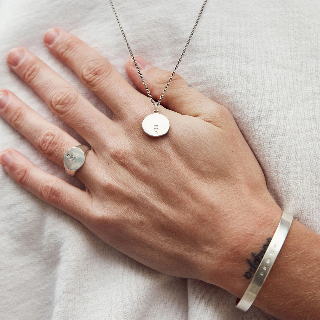 Silver Minimal Hallmark Necklace - Image 8