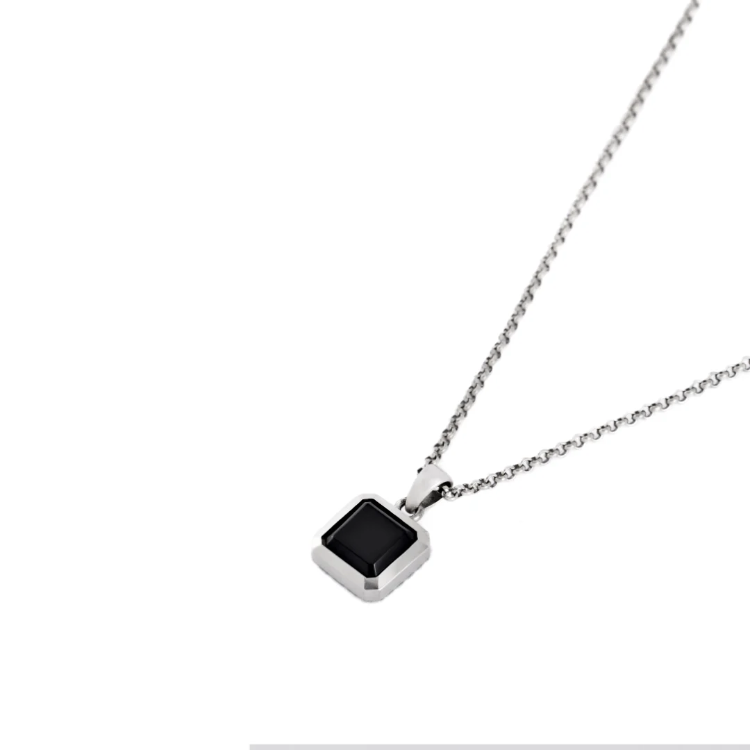 Silver Onyx Armour Necklace - Image 6
