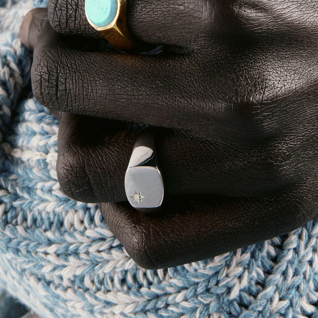 Silver Opal Birthstone Ring - Image 4