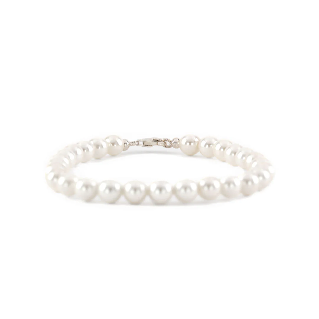 Silver Pearl Bracelet - Image 6