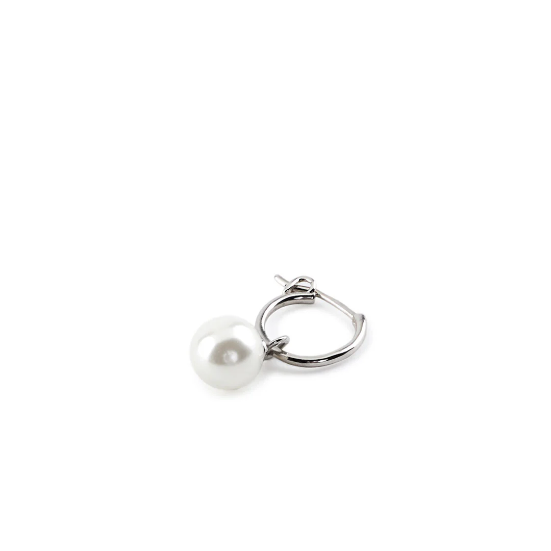 Silver Pearl Drop Earring - Image 5