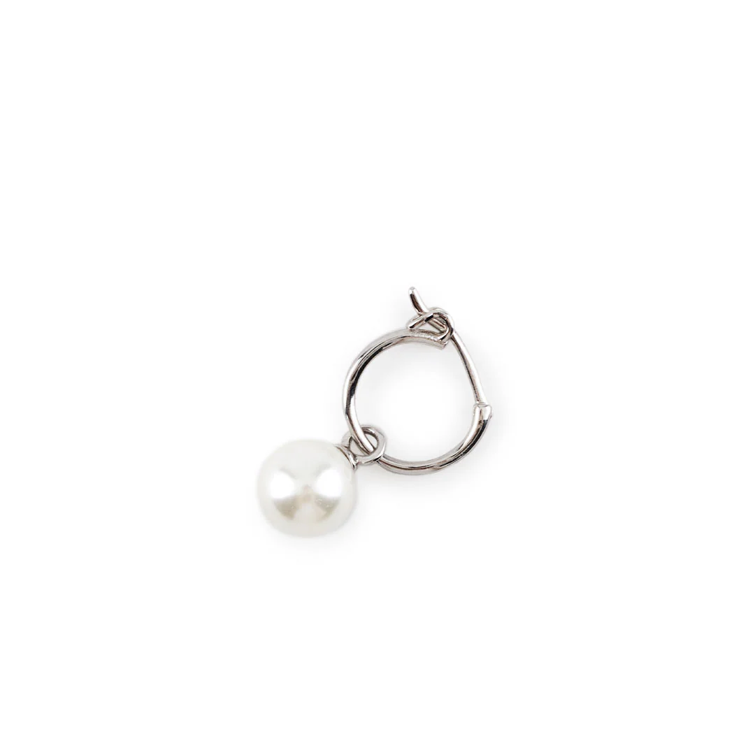 Silver Pearl Drop Earring - Image 6