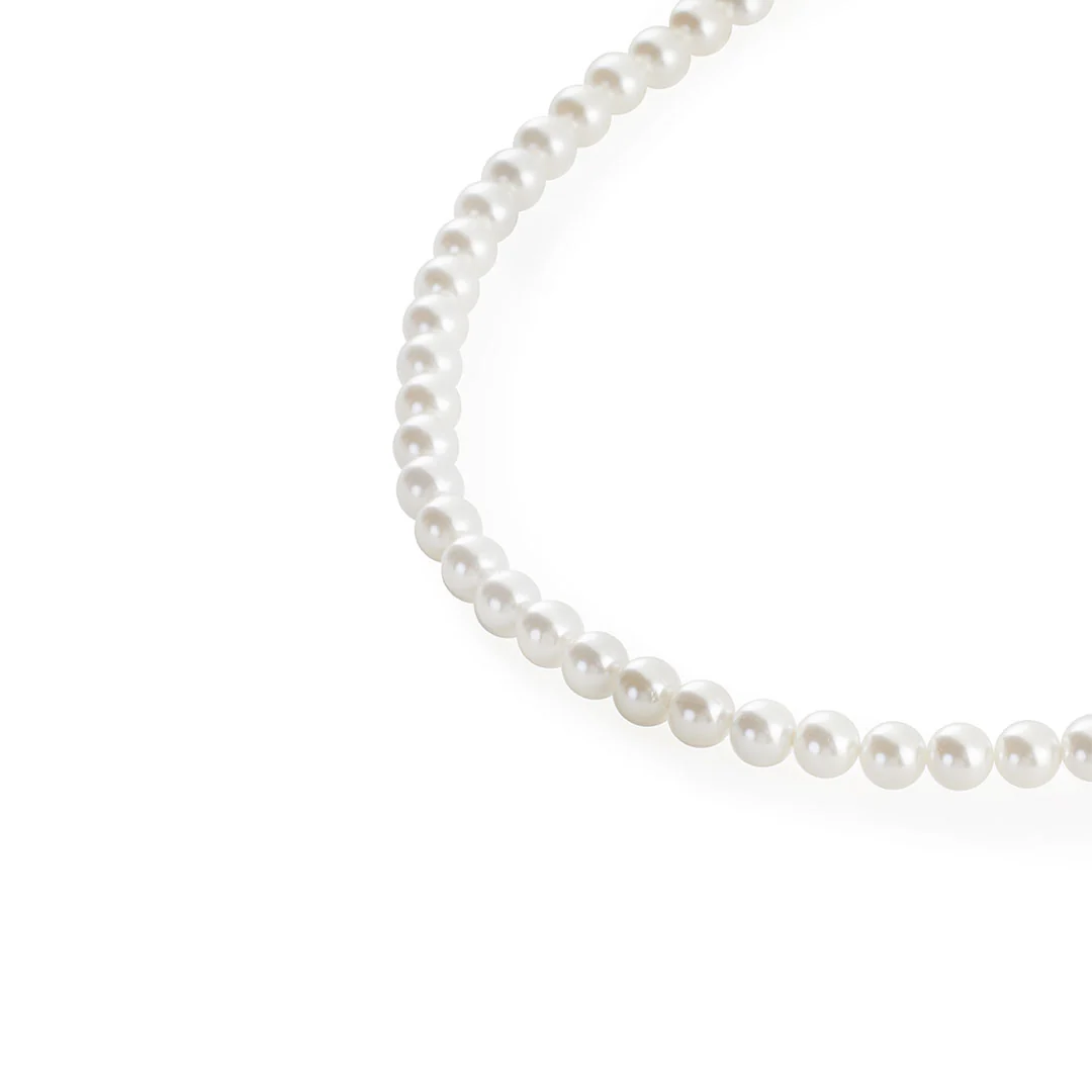 Silver Pearl Necklace - Image 3