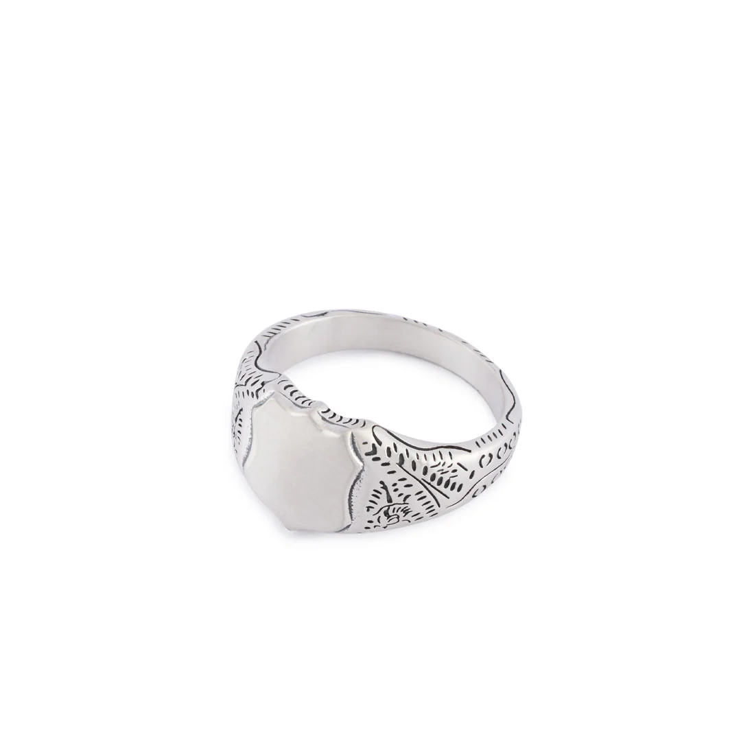 Silver Shield Ring - Image 5