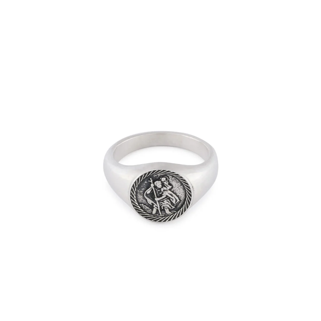 Silver St Christopher Ring - Image 3