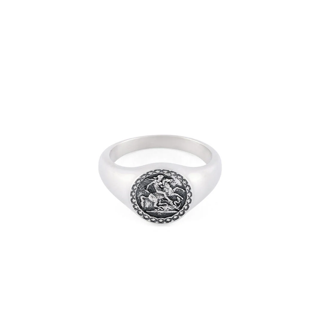Silver St George Ring - Image 3