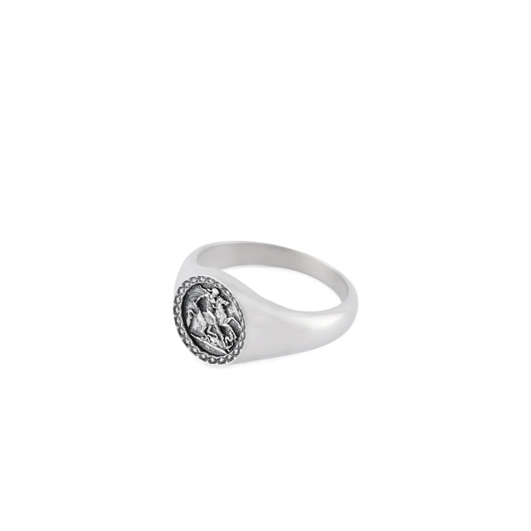 Silver St George Ring - Image 5
