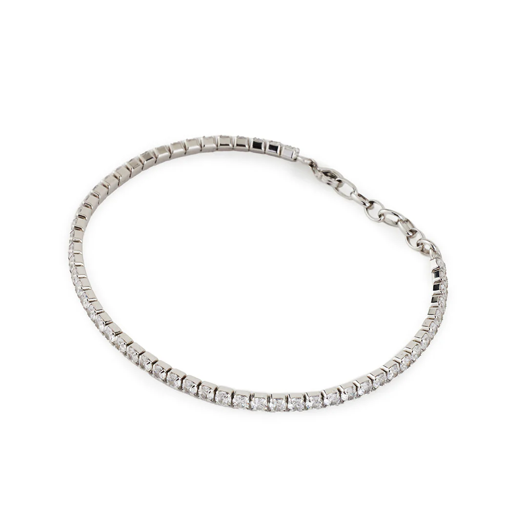 Silver Tennis Chain Bracelet - Image 5