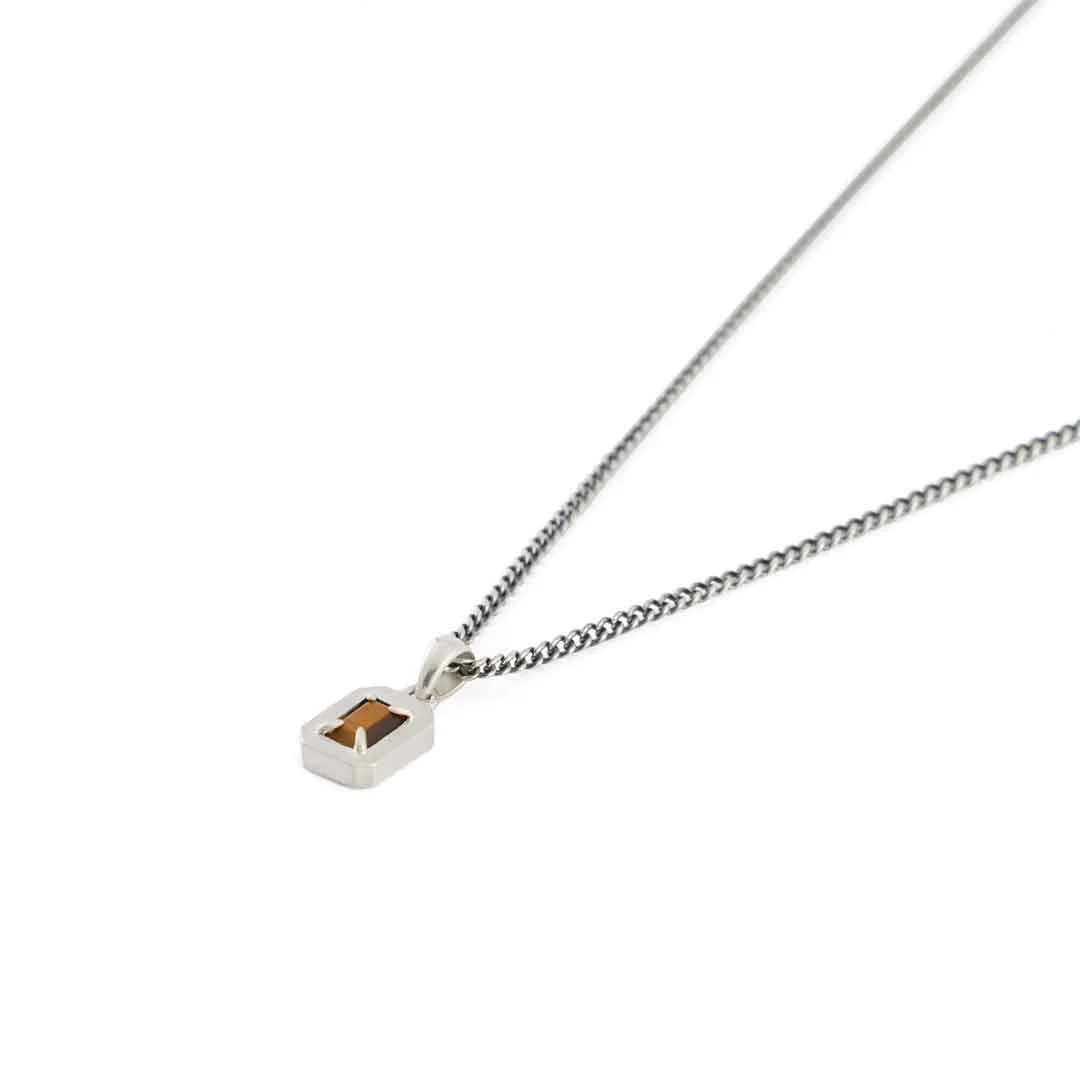 Silver Tigers Eye Blush Necklace - Image 5