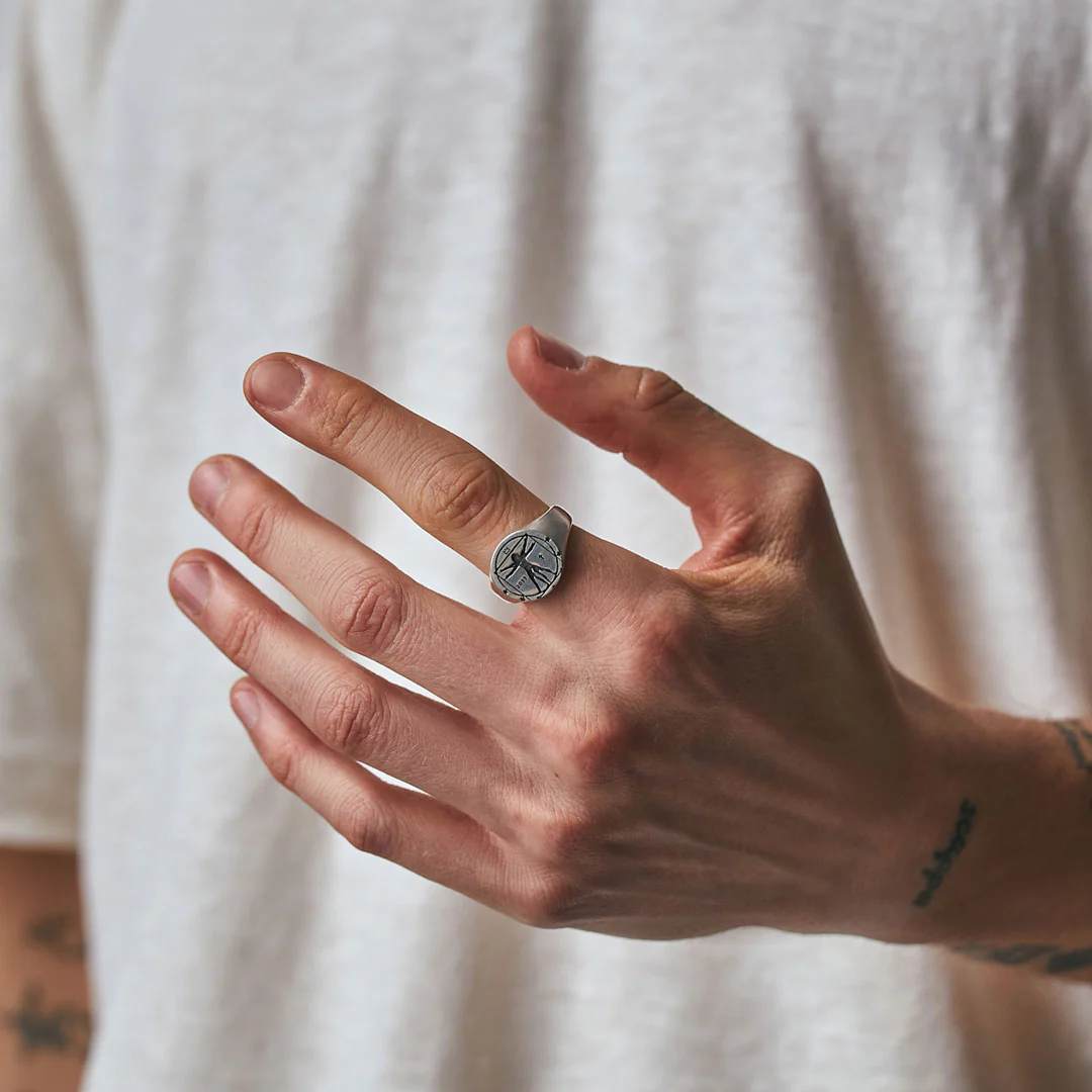 Silver Vitruvian Ring - Image 4