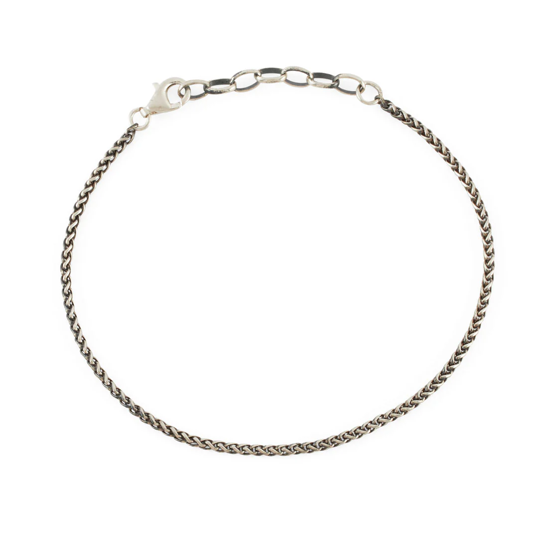 Silver Wheat Chain Bracelet - Image 2
