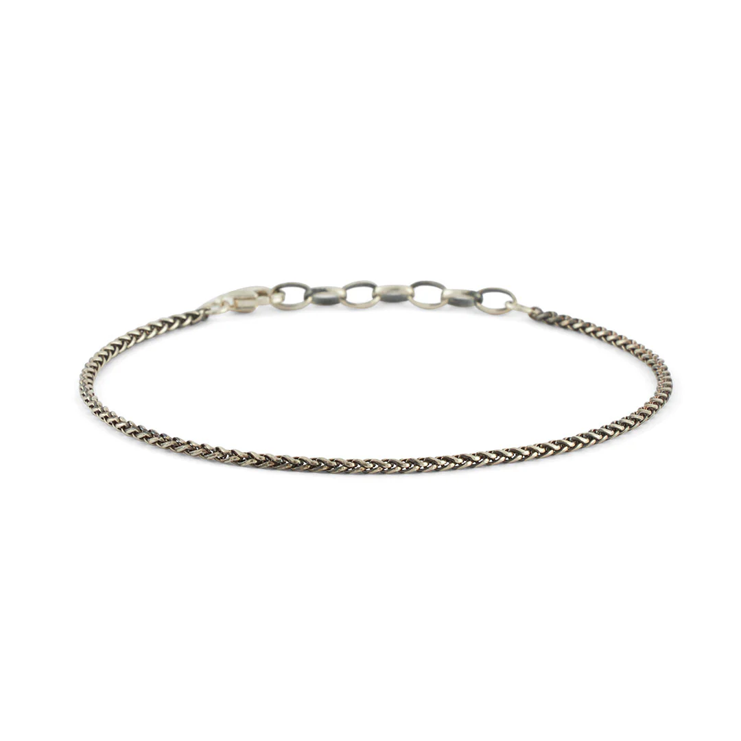 Silver Wheat Chain Bracelet - Image 3