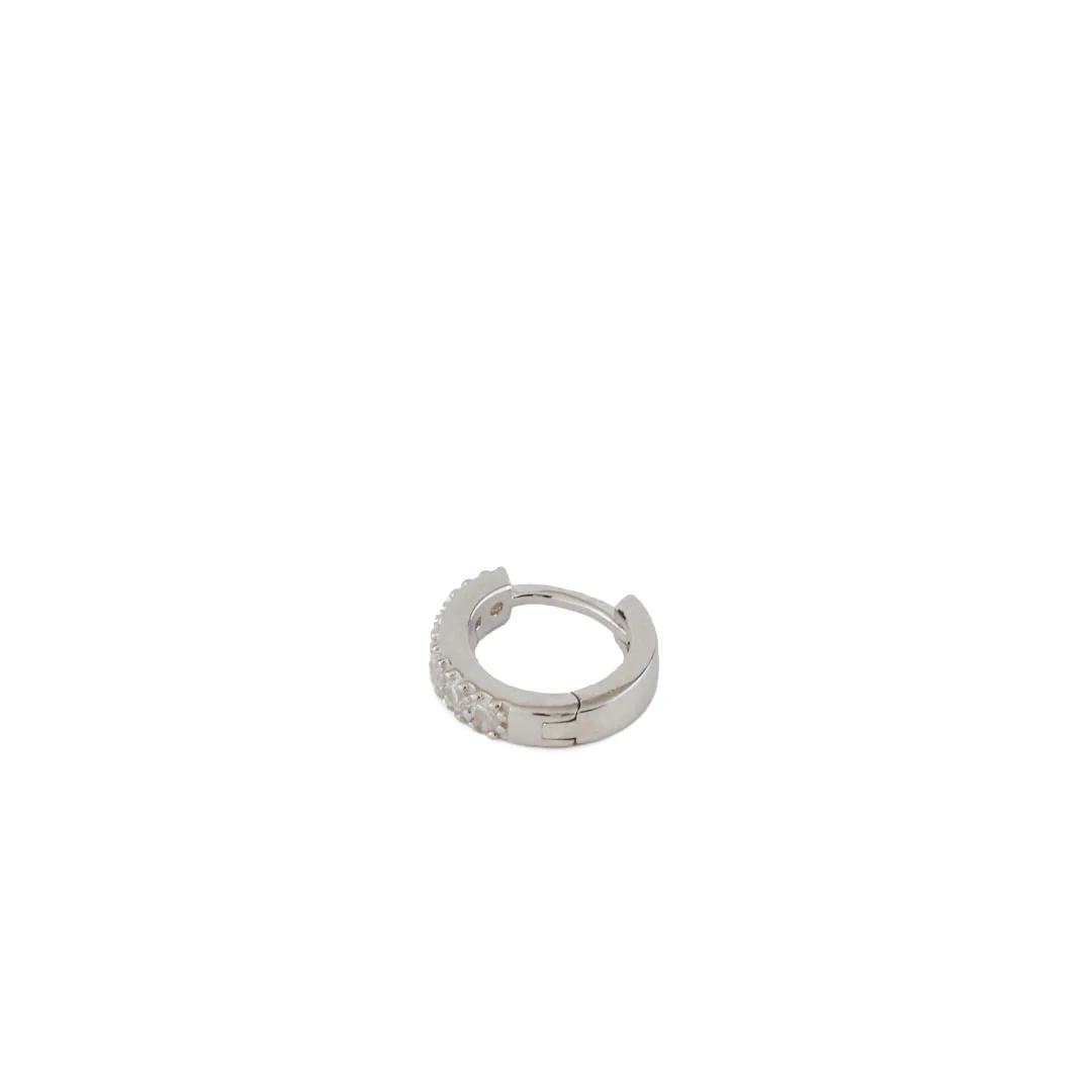 Silver Zirconia Hoop Earring - Image 6